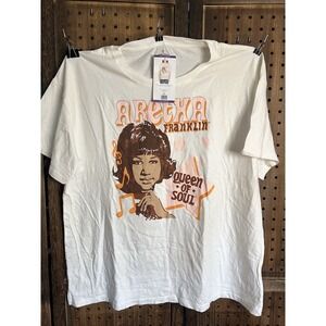 Aretha Franklin Queen Of Soul Short Sleeve T-Shirt NWT Size XXL 100% Cotton